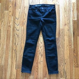 Madewell Skinny Skinny Black Jeans W/ Ankle Zipper